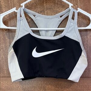Nike Women's Black and Gray Sports Bra